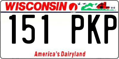 WI license plate 151PKP