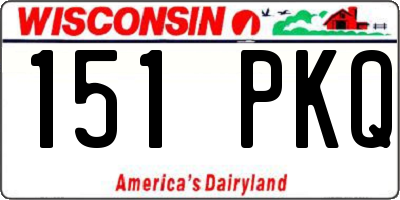WI license plate 151PKQ
