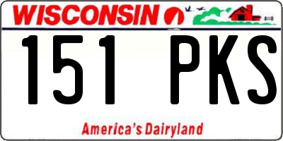 WI license plate 151PKS