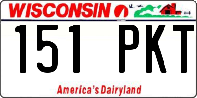 WI license plate 151PKT