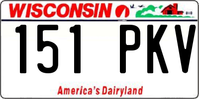 WI license plate 151PKV