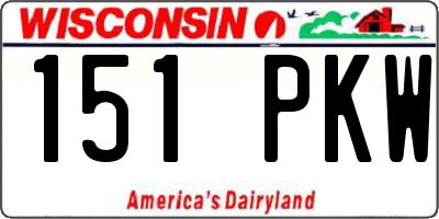 WI license plate 151PKW