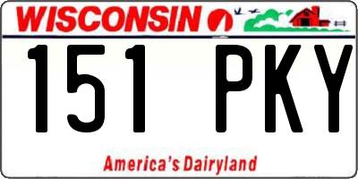 WI license plate 151PKY