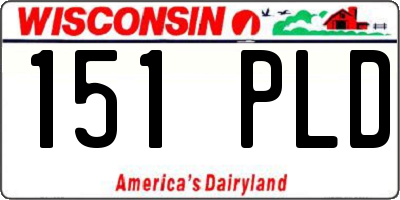 WI license plate 151PLD