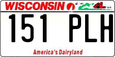 WI license plate 151PLH