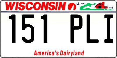 WI license plate 151PLI