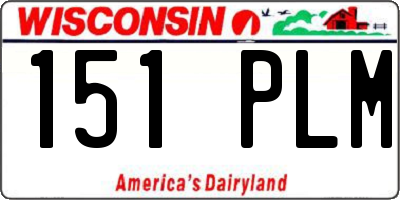 WI license plate 151PLM