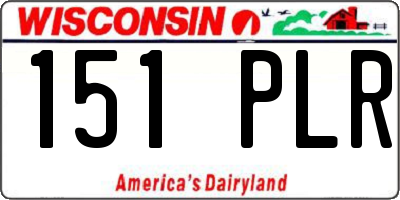 WI license plate 151PLR