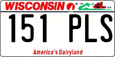 WI license plate 151PLS