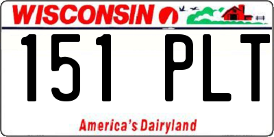 WI license plate 151PLT