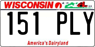 WI license plate 151PLY