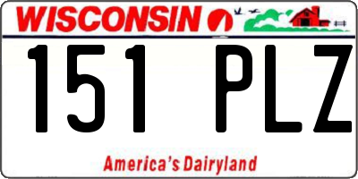 WI license plate 151PLZ