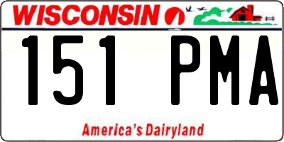 WI license plate 151PMA