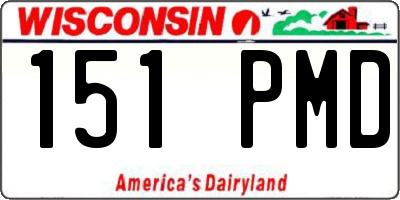 WI license plate 151PMD