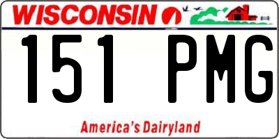 WI license plate 151PMG