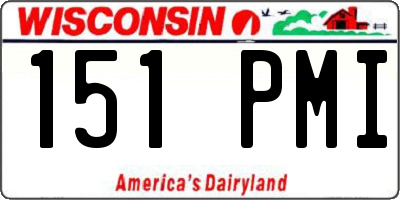 WI license plate 151PMI