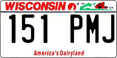 WI license plate 151PMJ