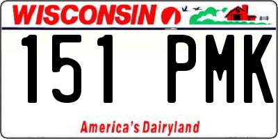 WI license plate 151PMK