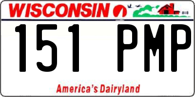 WI license plate 151PMP