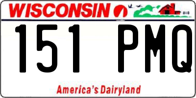 WI license plate 151PMQ