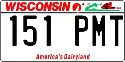 WI license plate 151PMT