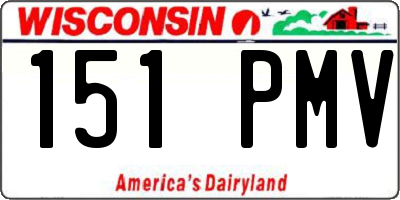 WI license plate 151PMV
