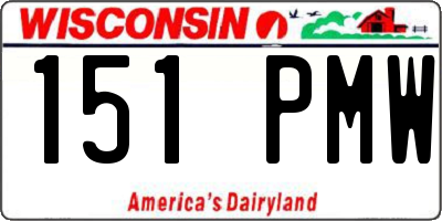 WI license plate 151PMW