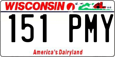 WI license plate 151PMY