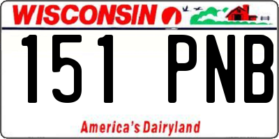 WI license plate 151PNB