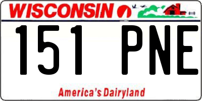 WI license plate 151PNE