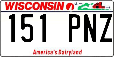 WI license plate 151PNZ
