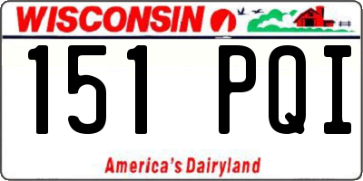 WI license plate 151PQI