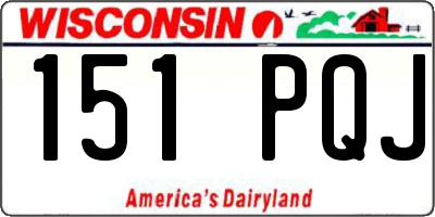 WI license plate 151PQJ
