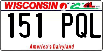 WI license plate 151PQL