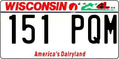 WI license plate 151PQM