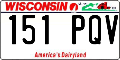 WI license plate 151PQV