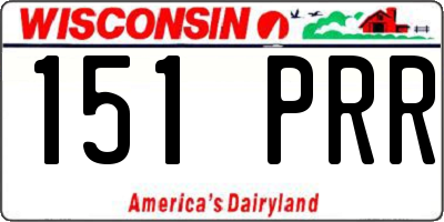 WI license plate 151PRR