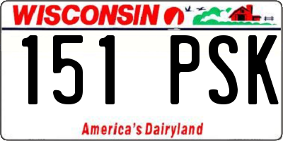 WI license plate 151PSK