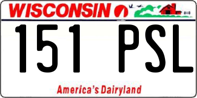 WI license plate 151PSL