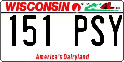 WI license plate 151PSY