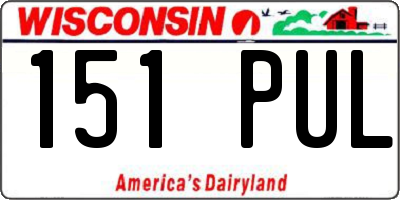 WI license plate 151PUL