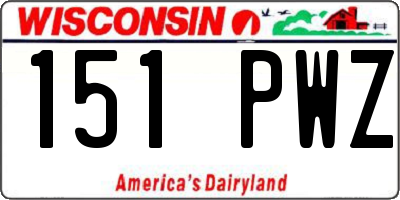 WI license plate 151PWZ