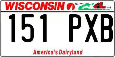 WI license plate 151PXB