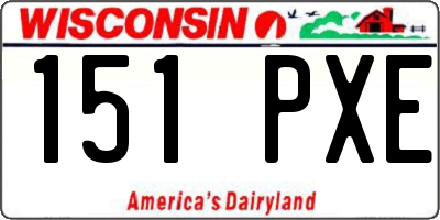WI license plate 151PXE