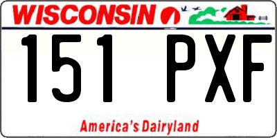 WI license plate 151PXF