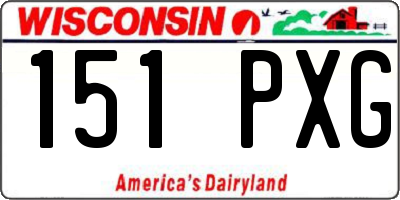 WI license plate 151PXG