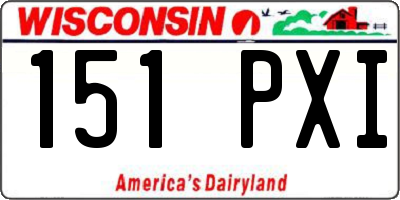 WI license plate 151PXI