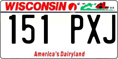 WI license plate 151PXJ