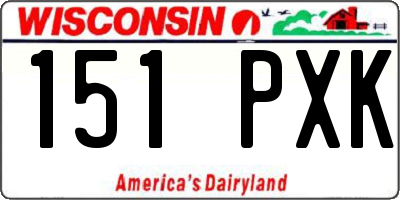 WI license plate 151PXK