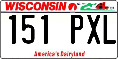 WI license plate 151PXL
